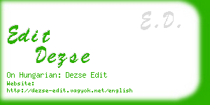 edit dezse business card